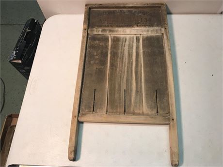 Vintage Washboard with Advertisement