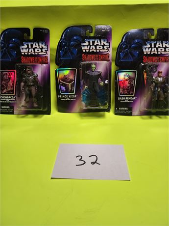 3 Star Wars Shadows of the Empire Figures - 1996