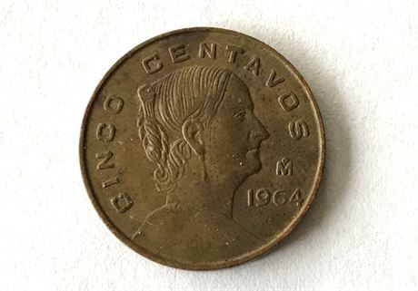 1964m Mexico 5 Centavos