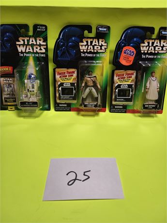 3 Star Wars The Power of the Force Figures - 1997 & 1998