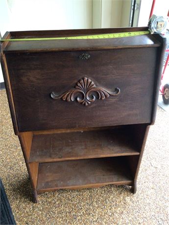 Vintage Larkin Style Secretary Desk -Bookshelf Cabinet