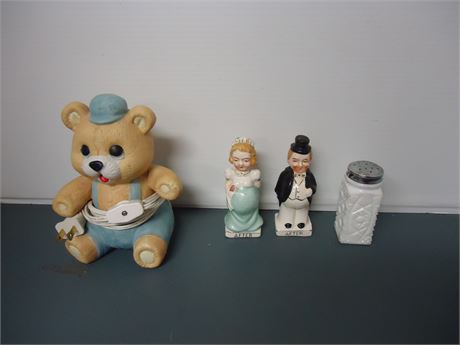 Bear Lamp & Misc. Collectible Items