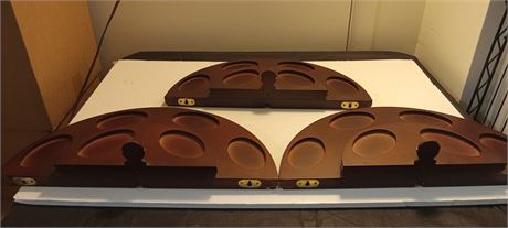3 Wood Carousel Horse Display Stands