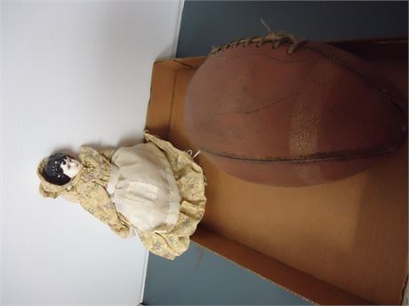 Vintage Football & Vintage Doll