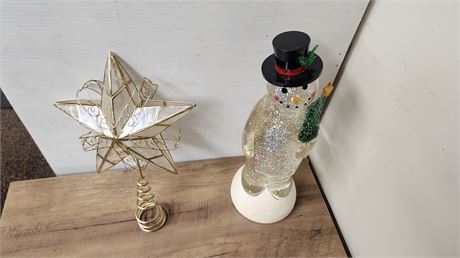 Snowman & Star Christmas Decorations