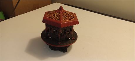 Cast Iron Carrousel Bank