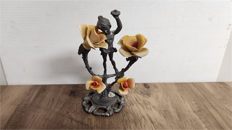 Porcellance Capodimonte Cast Iron Fairy. Made In Italy