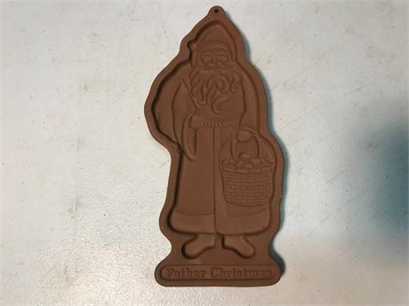 1990 Longaberger Pottery Father Christmas Cookie Mold
