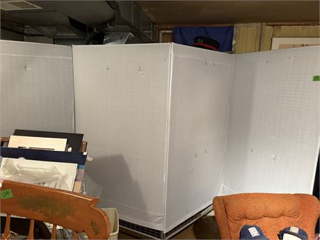 Large Metal Fabric Covered Display Screens
