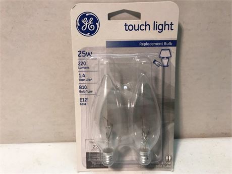 GE 25w Touch Light Bulbs