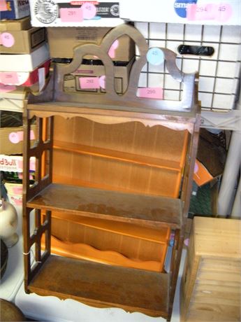 Vintage Wood Display Shelf