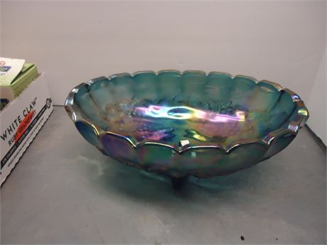 carnivalglass footed bowl