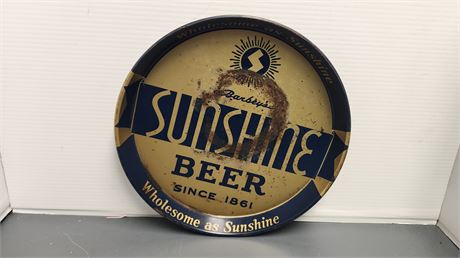Barbey's Sunshine Beer Metal Tray