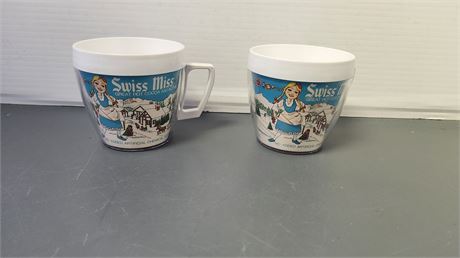 2 Vintage Swiss Miss Cocoa Mugs