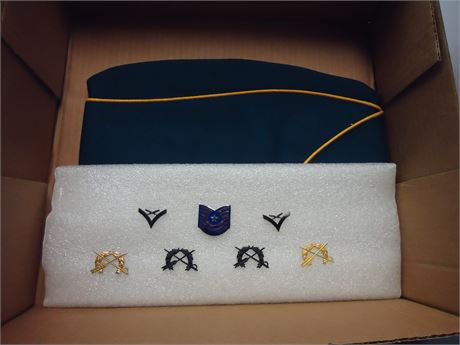Military pins & hat