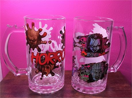 Custom Horror Themed Beer Glasses