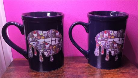 2 Custom Made Horror Themed Coffee Mugs