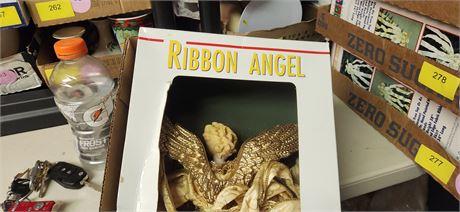 Ribbon Angel. Use As Tree Topper Or As A Ornament