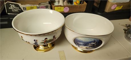 Thomas Kinkade Christmas Serving Bowls