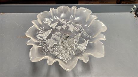 Glass Christmas Bowl