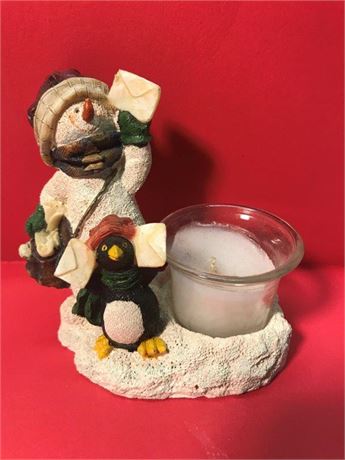 Snowman Candleholder (#1)