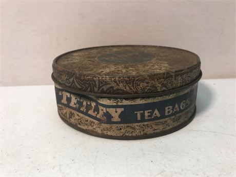 Vintage 1940's Tetley "Fifties" Orange Pekoe and Pekoe Tea Tin