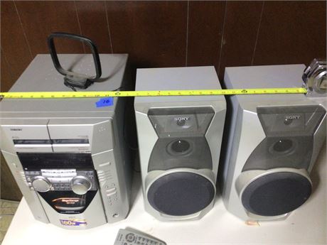 Sony Mini Hi - Fi Component System With Remote -  Tape/ CD/ Radio