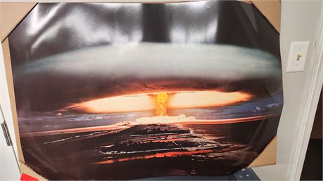 Atomic Bomb Mushroom Cloud Oppenheimer Movie Poster