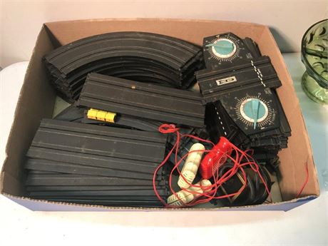 Flat of Vintage Tyco Slot Car Track