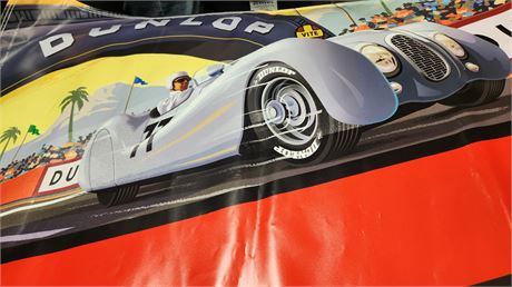 Dunlop Racing Tires Banner. Approximately 9 Foot Long