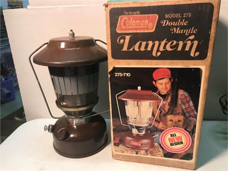 Coleman Brown Model 275 Double Mantle Lantern with Box
