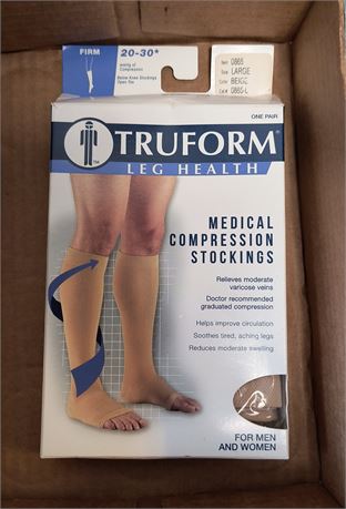 Truform Leg Health Size Large Medical Compression Stockings