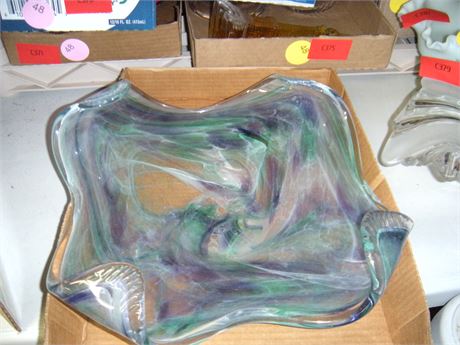 Large Decorative Glass Bowl