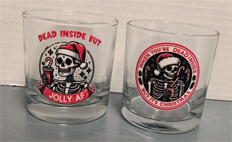 2 Custom Made Drink Glasses