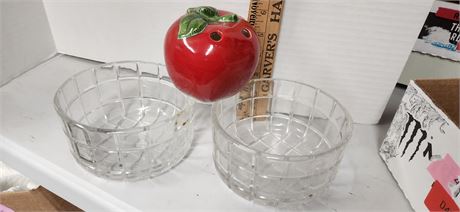 Glass Apple & Misc. Glassware