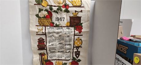 Cloth Calendar and doilies