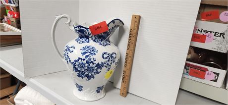 Tall Glass Decorative Water Pitcher