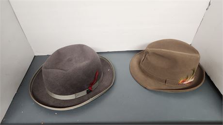 2 Vintage Men's Hats.
