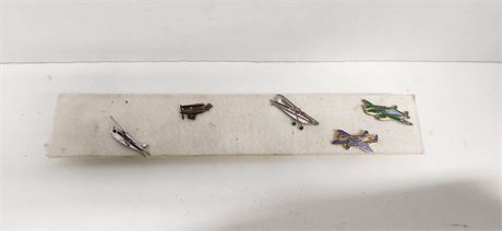 Airplane tie pins
