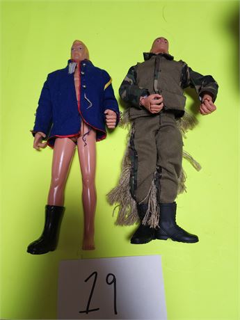 2 GI Joe  Figures 1 stamped 2001 12"