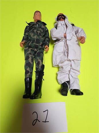 2 Gi Joe figures 1 stamped 2001 12"