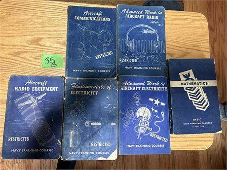 Collectible "Advanced Work in Aircraft Radio" Restricted Navy Training Books