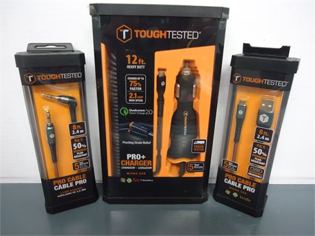 Tough Tech Pro Cable Micro Auxiliary Cable & Pro+ Charger