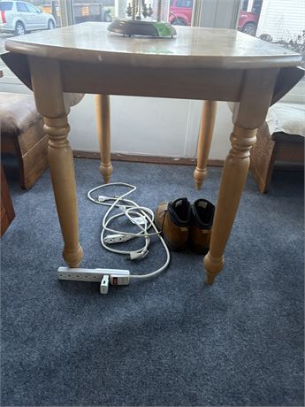 Table with Drop Sides (Clock Not Included)