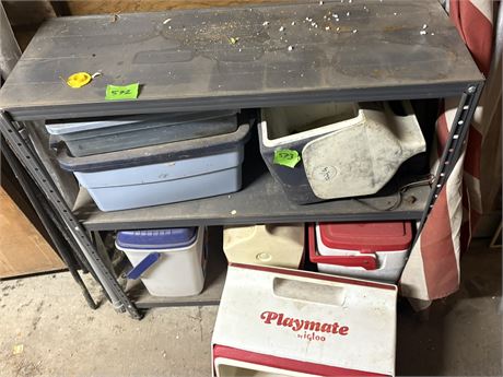 Shelving Unit, Coolers