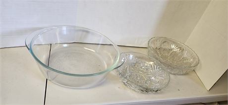 Glasbake Bowl & Misc. Glassware