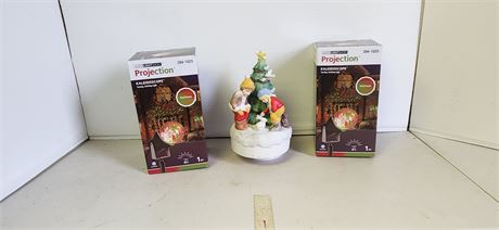 2 Kaleidoscope Projectors & House Of Lloyd Christmas Musical Decoration