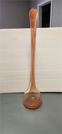 Blown Glass Long Neck Art Deco Vase