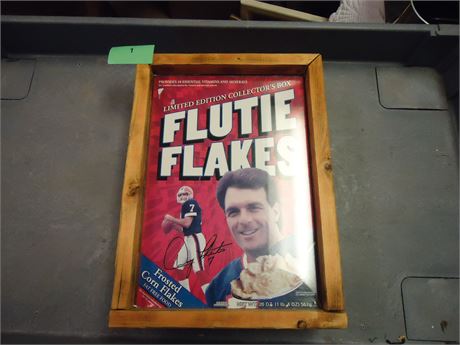 Limited Edition Flutie Flakes Empty Cereal Box