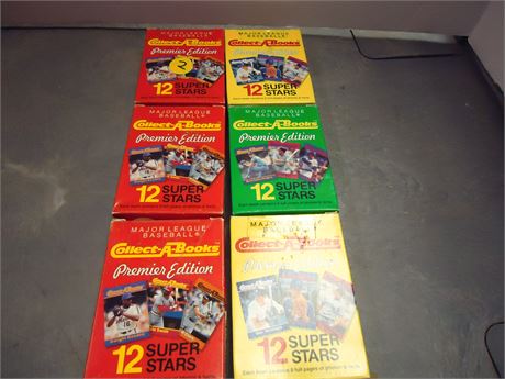 6 Major League Baseball Collect-A-Book Premier Edition Books